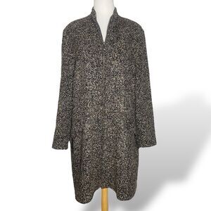 Marina Rinaldi Wool Blend Coat Jacket Women's Size US 16 MR 25 Brown Boucle
